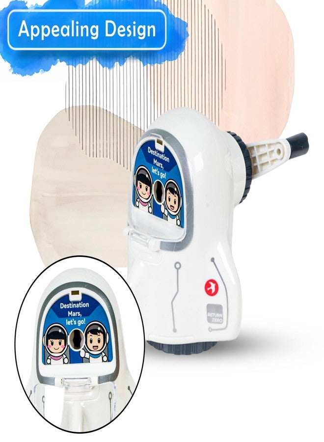 ويش كي مبراة أقلام رصاص بتصميم رائد فضاء لطيف من WISHKEY للأطفال، قاطع أقلام رصاص ذو شكل رائع، مبراة أقلام رصاص يدوية توضع على الطاولة، مجموعة هدايا أدوات مدرسية للأولاد والبنات، عبوة من قطعة واحدة (متنوعة) - Image 3